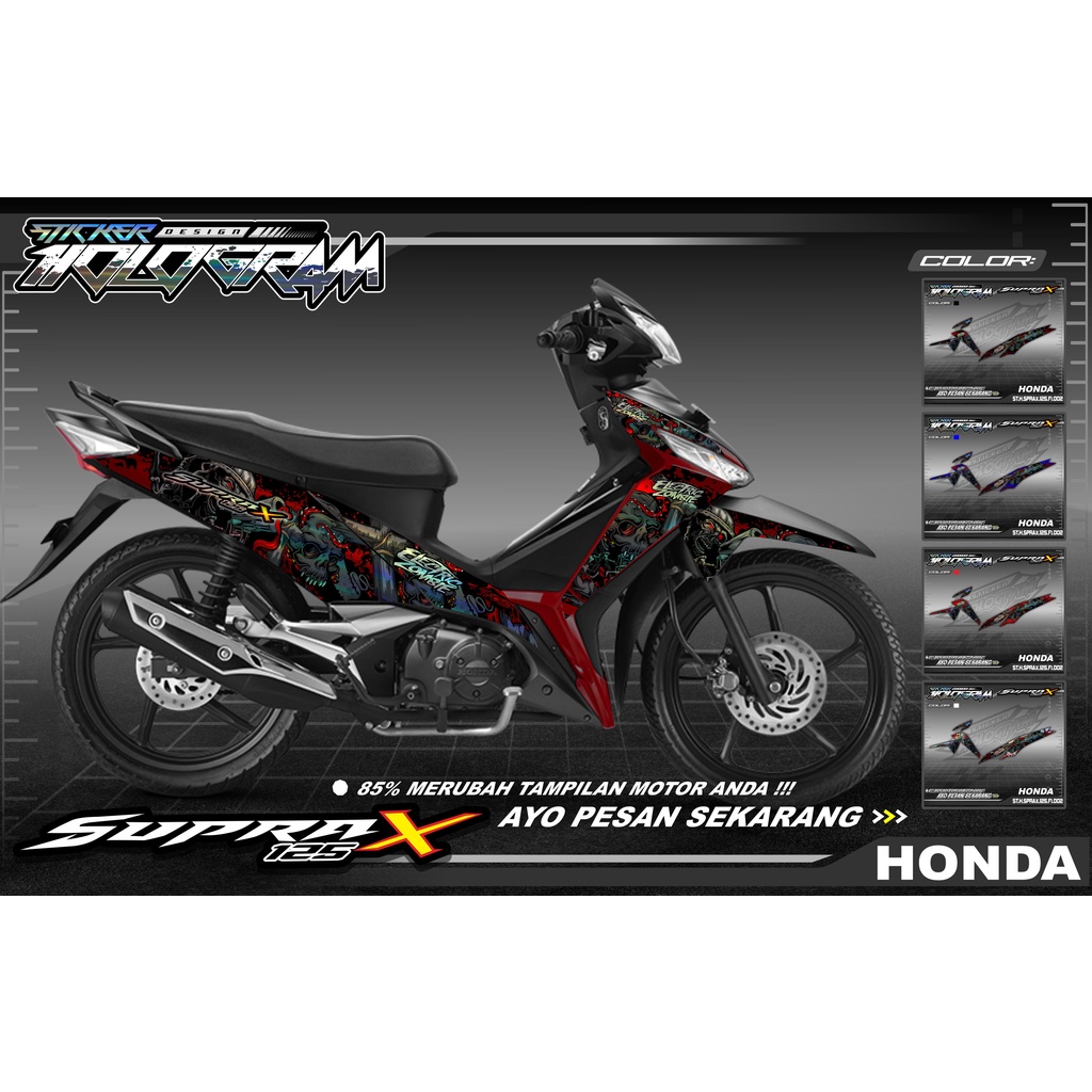 Jual SUPRA STICKER STRIPING SUPRA X 125 FI STIKER MOTOR HONDA SUPRA X