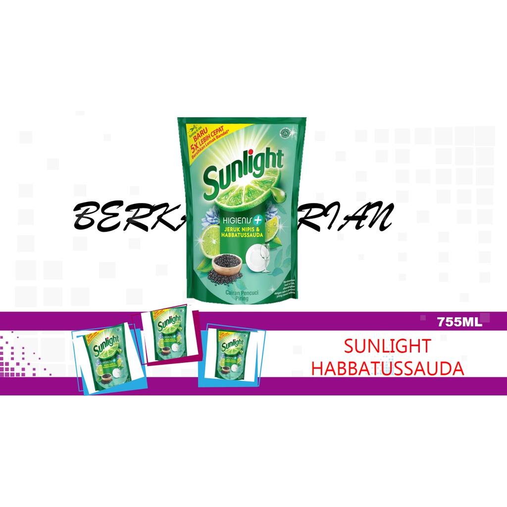 Jual SUNLIGHT PENCUCI PIRING HABBATUSSAUDA 755ML Shopee Indonesia