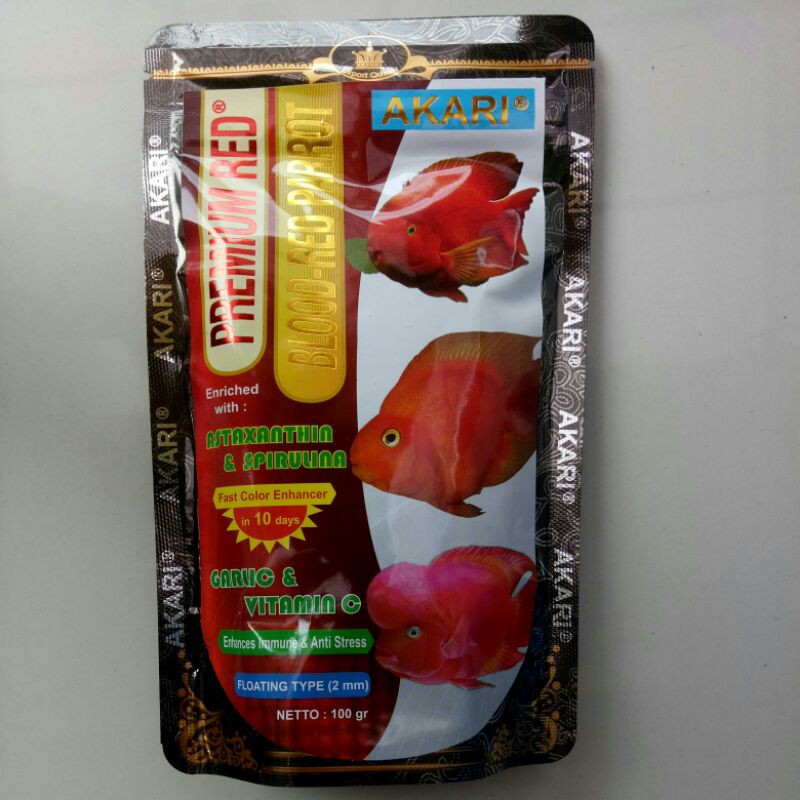 Jual Akari Premium Red Blood Parrot Red Parot Gr Pelet Mm