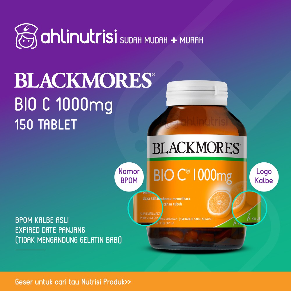 Blackmores Bio C Mg Tablet Bpom Kalbe Shopee Indonesia