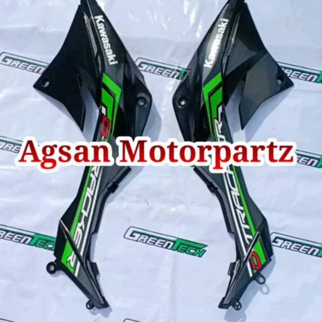 Jual Sayap Tangki Cover Tangki KLX Dtracker New Hitam List Hijau SE