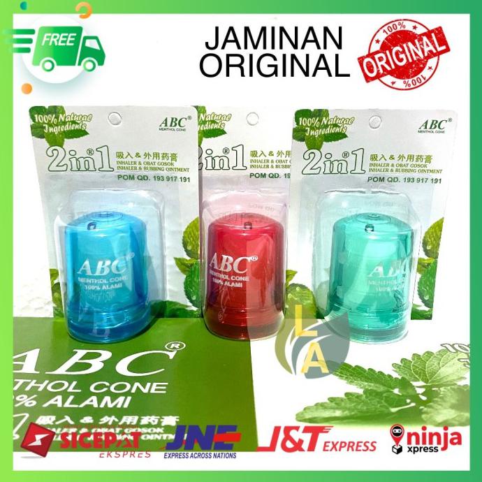 Jual Original Abc Menthol Cone 2 In 1 8 Gram Obat Gosok Inhaler