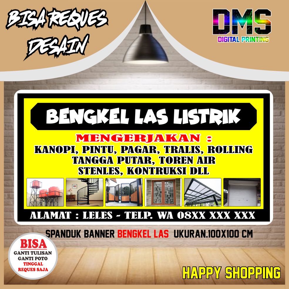 Jual Spanduk Banner Bengkel Las Listrik Shopee Indonesia