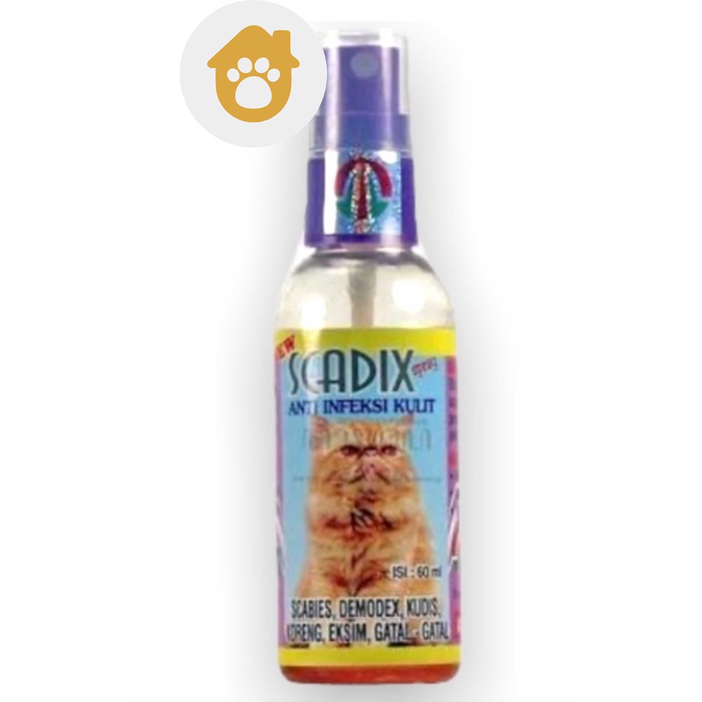 Jual Obat Infeksi Kulit Kucing Dan Scabies Scadix Spray Cat Shopee