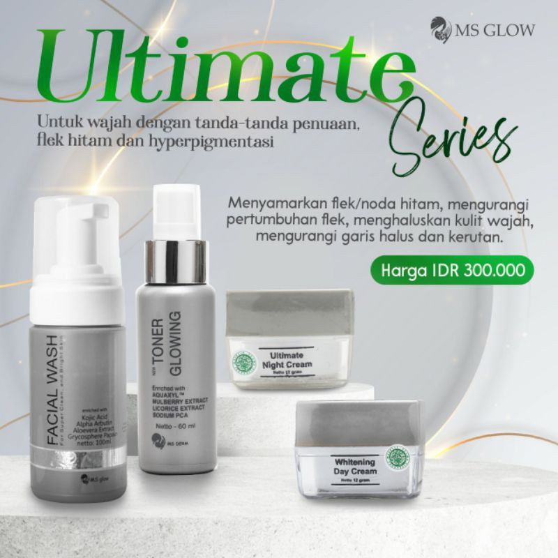 Jual Ms Glow Ultimate Series Flek Hitam Anti Aging Penuaan Dini Kerutan