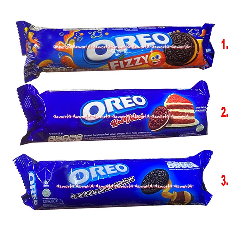 Jual Oreo Fizzy Orange 123gr Red Velvet Peanut Butter Chocolate Flavour