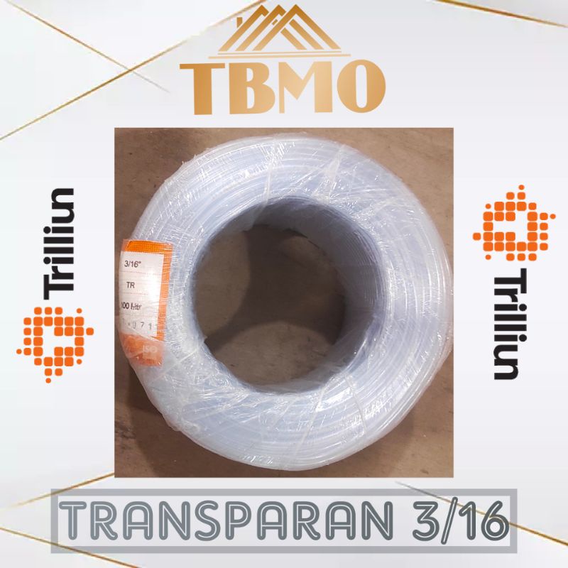 Jual SELANG AIR TRANSPARAN 3 16 MERK TRILLIUN Hrg Per Meter Shopee