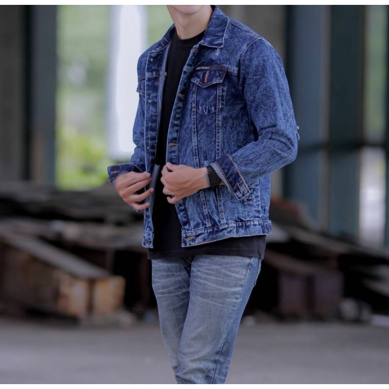 Jual Jaket Jeans Washed Blue Denim Jacket Black Denim Jaket Jaket Jin