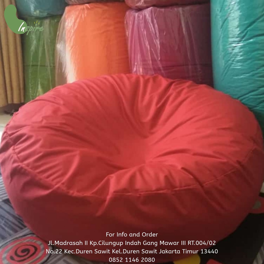 Jual COVER Beanbag Radeya Bahan Suede Dan Taslan Waterprof Shopee