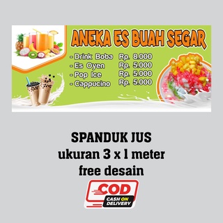 Jual Spanduk Jus Spanduk Toko Jus Buah Banner Jus Buah Ukuran X