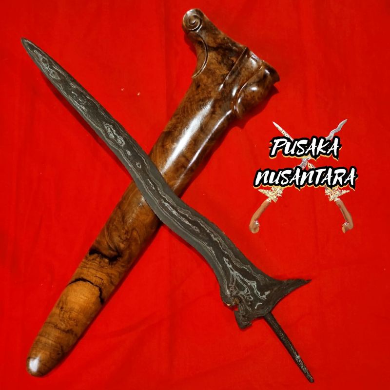 Jual Keris Naga Siluman Ngemut Emas Sepuh Luk Tiga Pamor Pulau Tirto