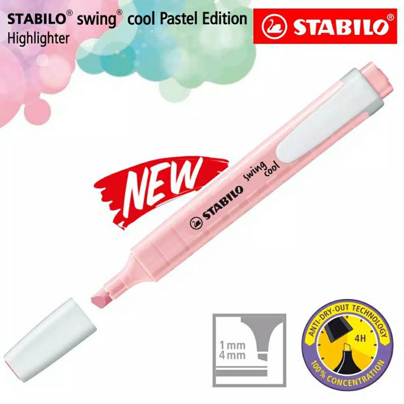 Jual STABILO Swing Cool Pastel Cherry Blossom Pink Highlighter Warna