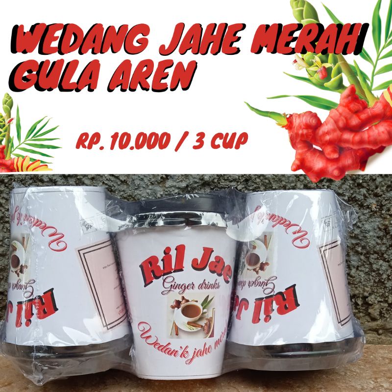 Jual Wedang Jahe Merah Gula Aren Kemasan Cup Isi Gr Cup Shopee