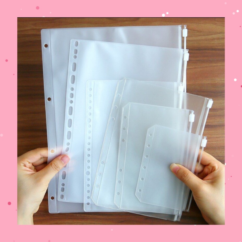 Jual Zipper Pocket Binder A6 Ziplock Binder A6 Zipper Bag PVC