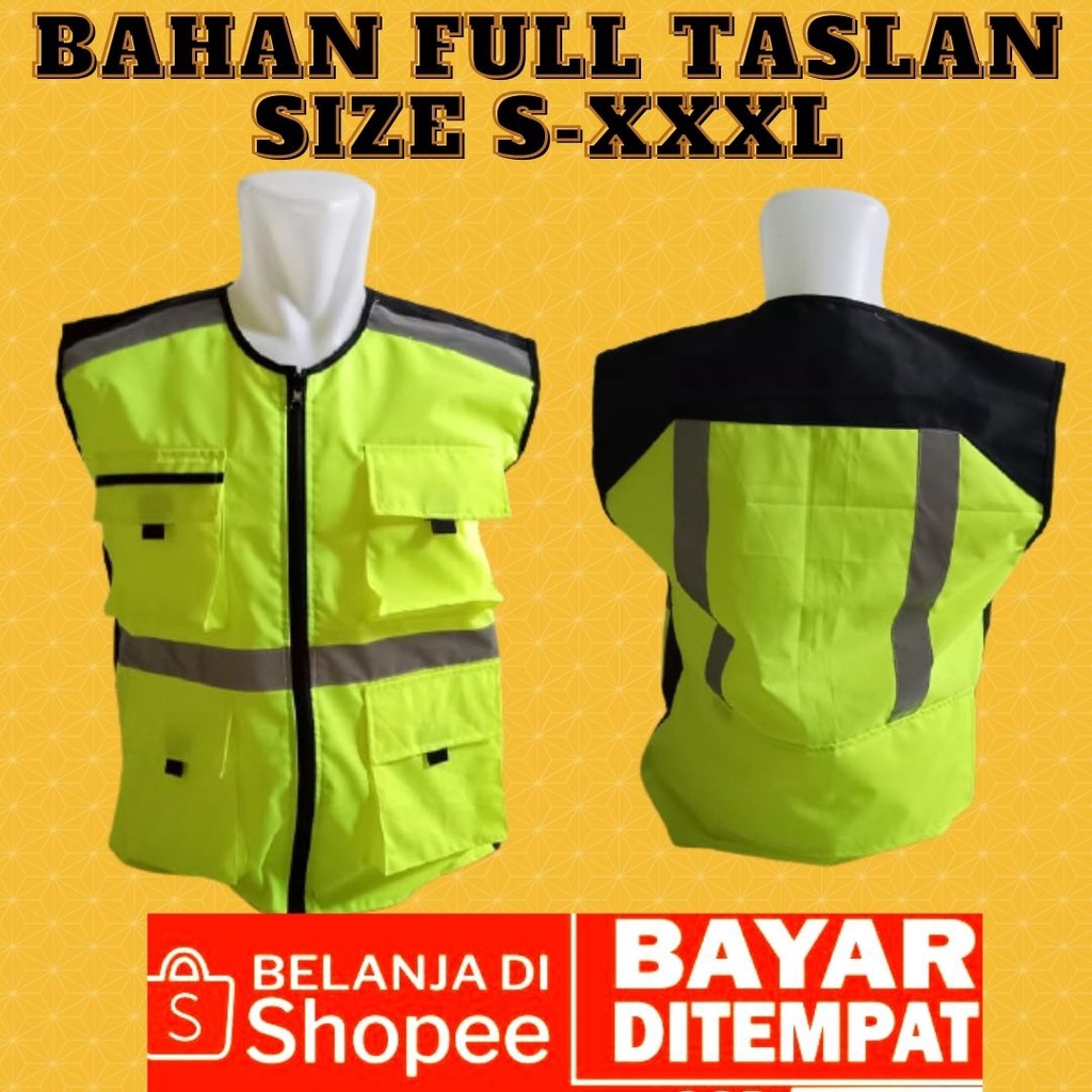 Jual Rompi Safety Rompi Proyek Rompi Lapangan Dari Kain Taslan Rompi