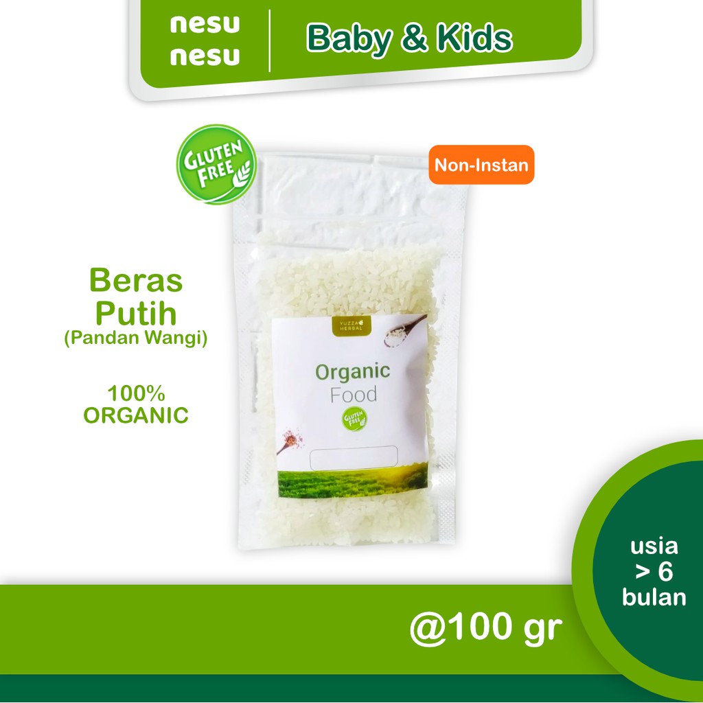 Jual Beras Pandan Wangi Organik Kemasan 100gr Untuk Mpasi Indonesia