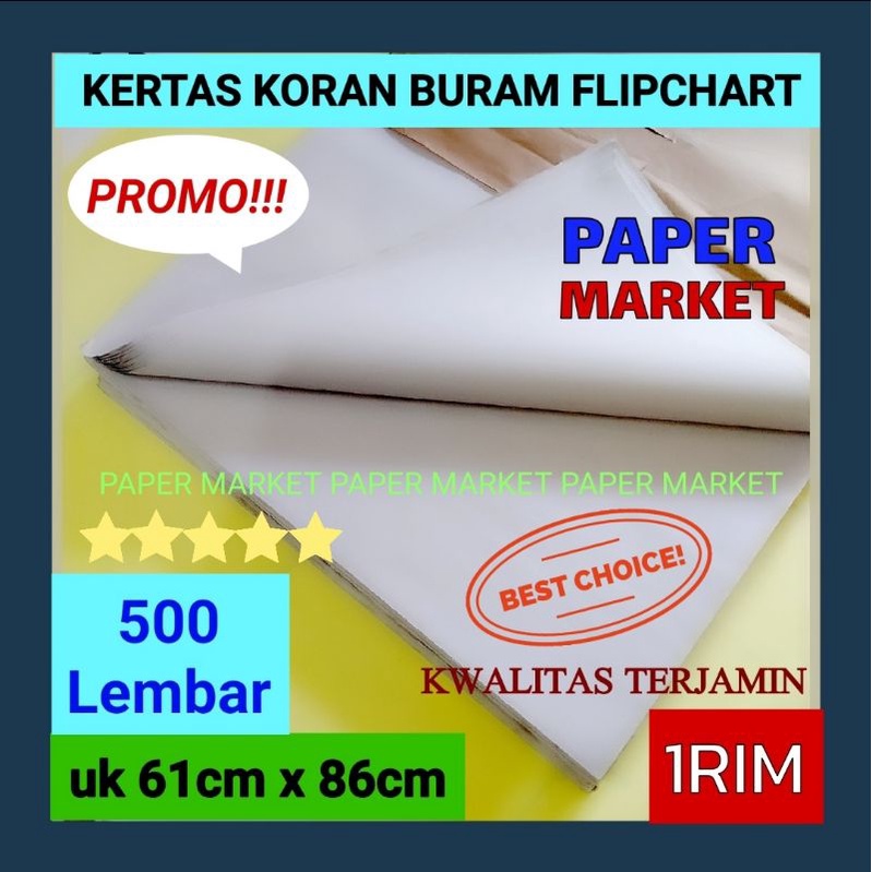 Jual Kertas Flip Chart Koran Buram Untuk Flipchart 60 X 90 1 Rim