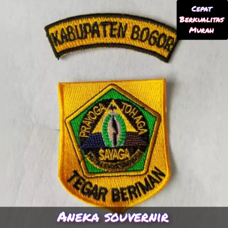 Jual Emblem Logo Patch Bordir Kabupaten Bogor Lokasi Set Shopee