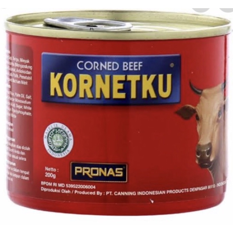 Jual Kornet Daging Sapi Kornetku Corned Beef 200 Gram Pronas Shopee