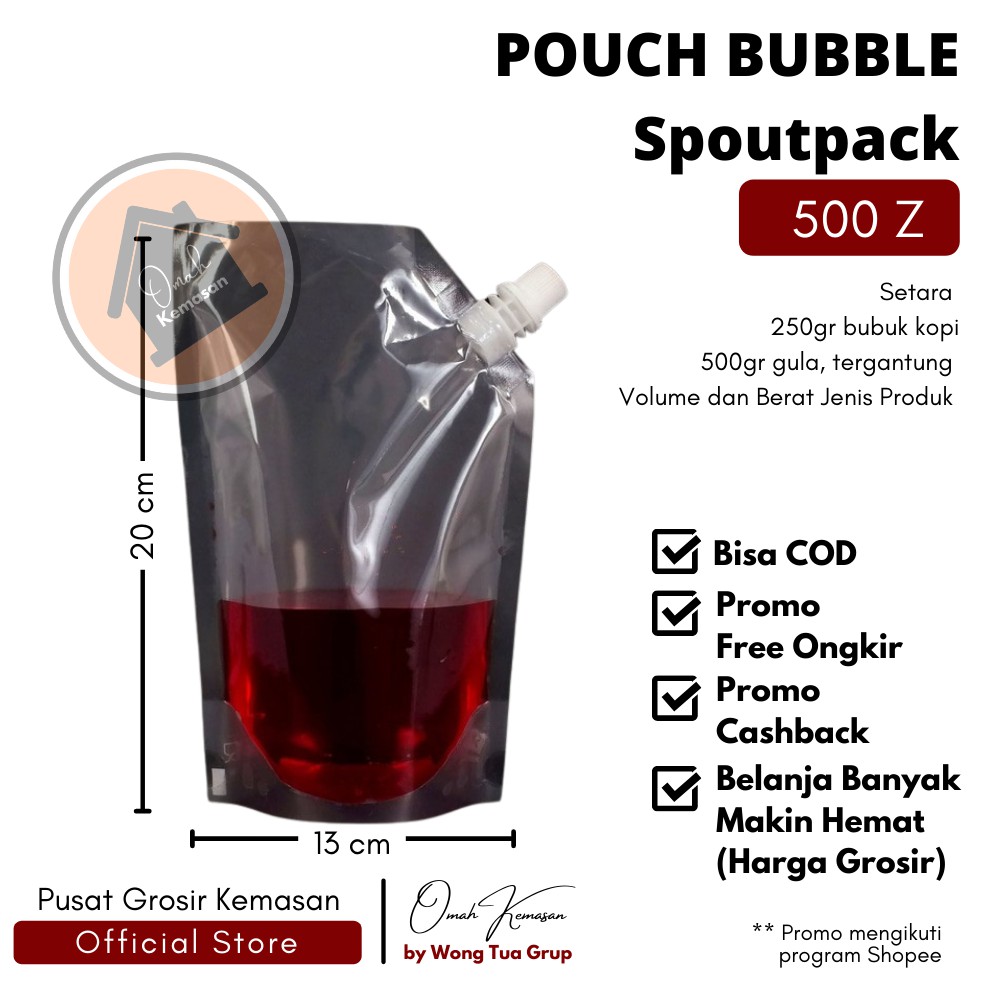 Jual Standing Pouch Ml Spoutpack Plastik Kemasan Cairan Minuman