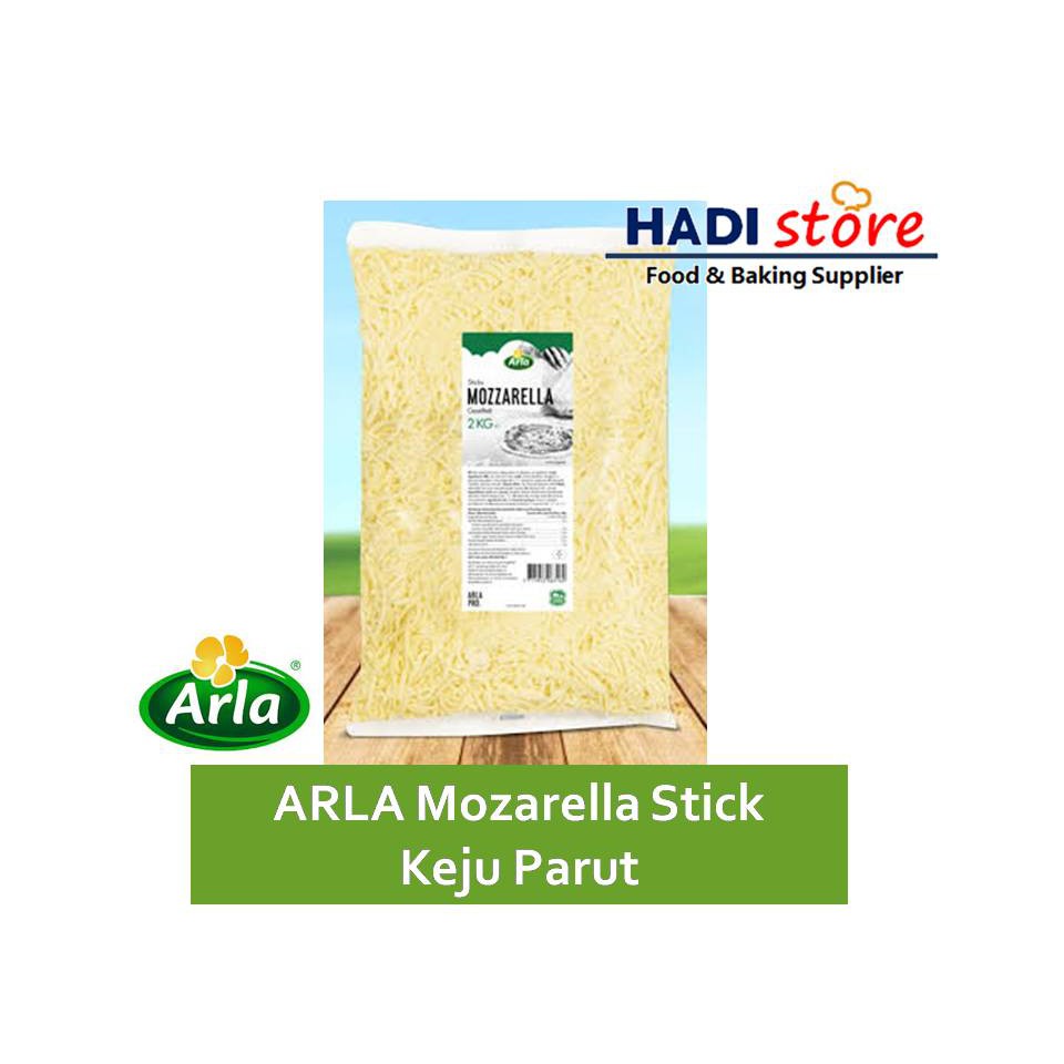 Jual KEJU PARUT MOZZARELLA STICK ARLA SHREDDED MOZZARELLA CHEESE 250