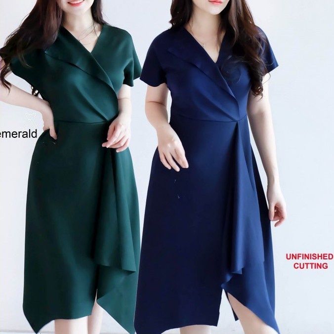 Jual Laura Dress Wanita Basic Unfinished Cutting Shopee Indonesia