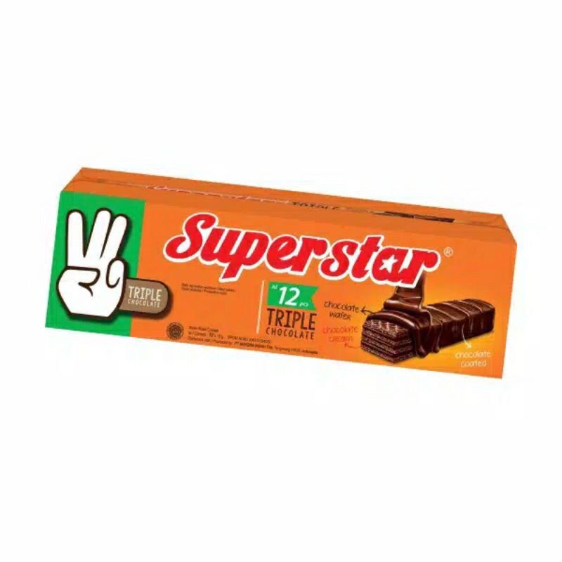 Jual Superstar Triple Chocolate Wafer Salut Cokelat Pcs X G