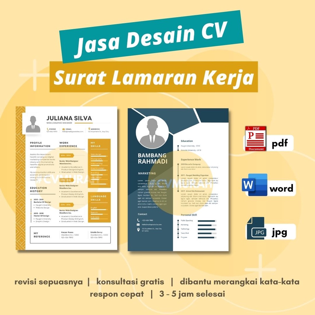 Jual Jasa Desain Dan Pembuatan Cv Curriculum Vitae Shopee Indonesia