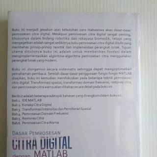 Jual Buku Original Dasar Pemrosesan Citra Digital Dengan Matlab Bonus