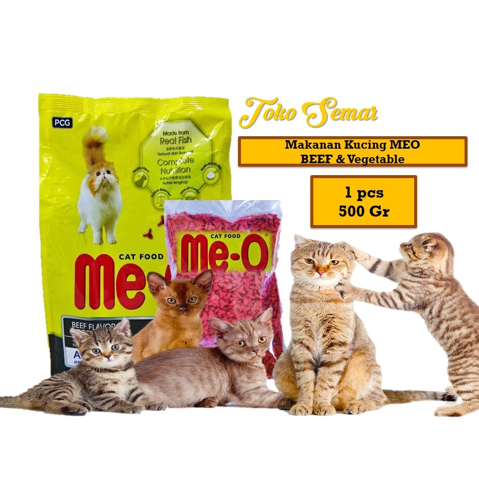 Jual HEART PETFOOD Makanan Kucing MEO Meo Beef And Vegetable Kemasan