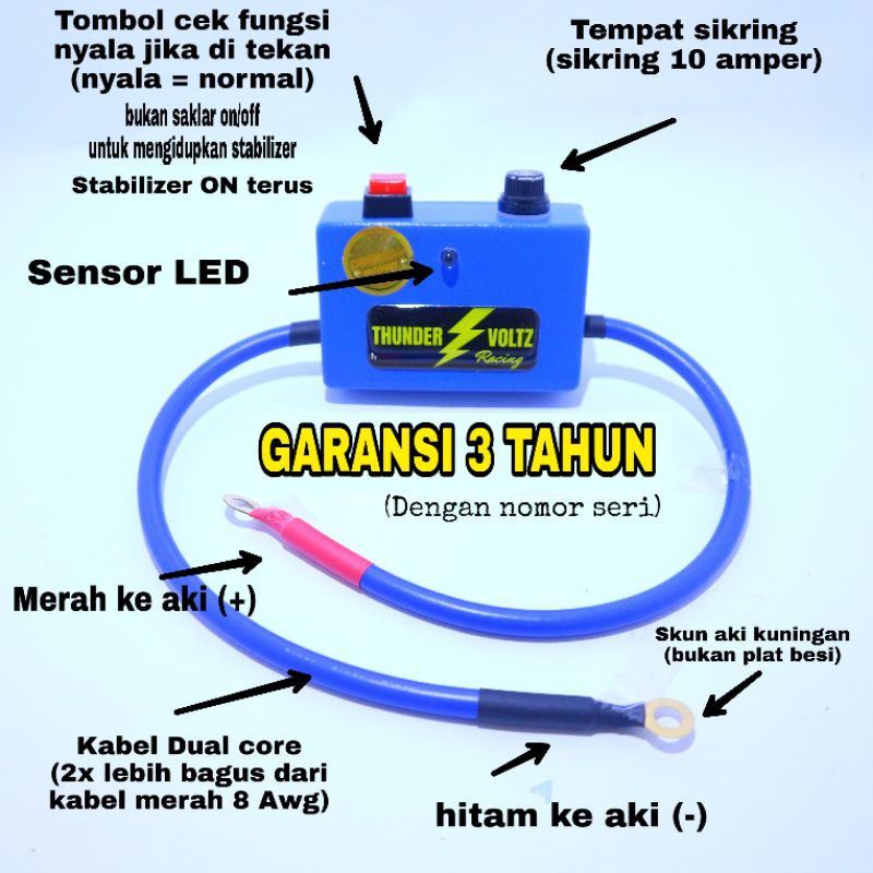 Stabilizer Accu Booster Aki Thunder Volt Z Original Shopee Indonesia