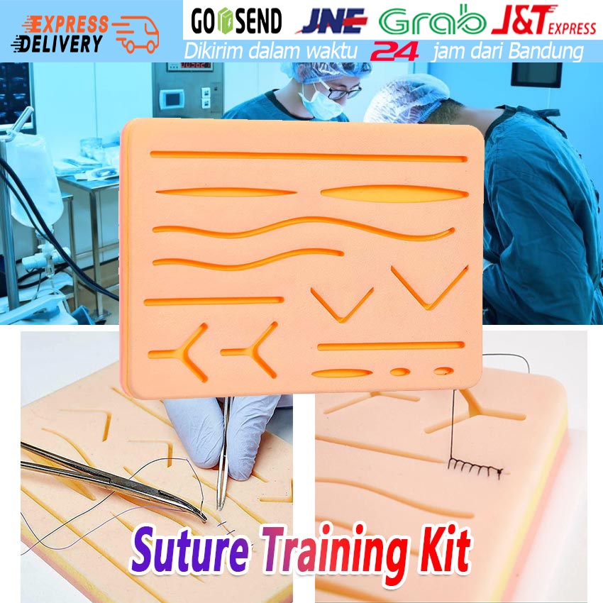 Jual Model Kulit Silikon Pad Sutura Latih Jahit Luka Medis Wound Suture