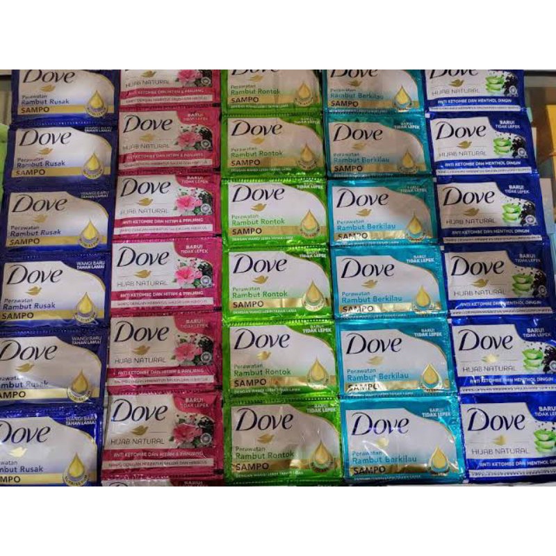 Jual DOVE Shampoo Sachet 9ml Renceng Isi 12 Sachet Shopee Indonesia