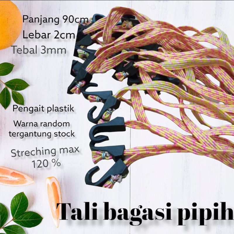 Jual Tali Bagasi Kait Plastik Pipih Gepeng 90cm Shopee Indonesia