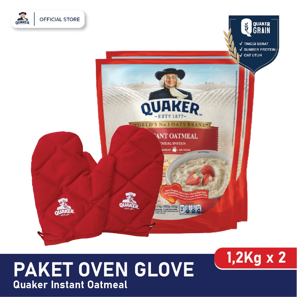 Jual Quaker Instant Oatmeal X Gr Free Oven Gloves Shopee Indonesia