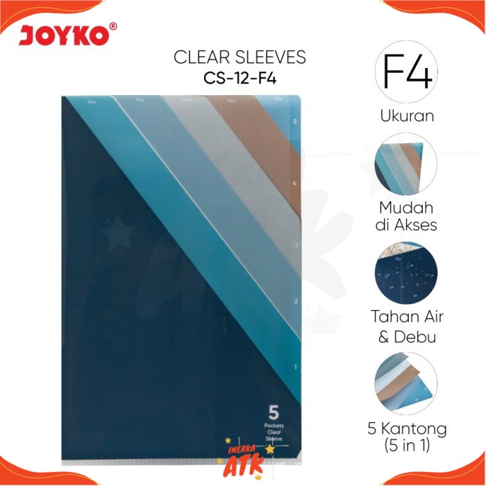 Jual Map L Joyko Cs F Clear Sleeves Transparant Bening File Map