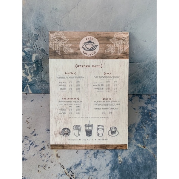 Jual Cetak Papan Daftar Menu Resto Cafe Wood Plywood Board Shopee