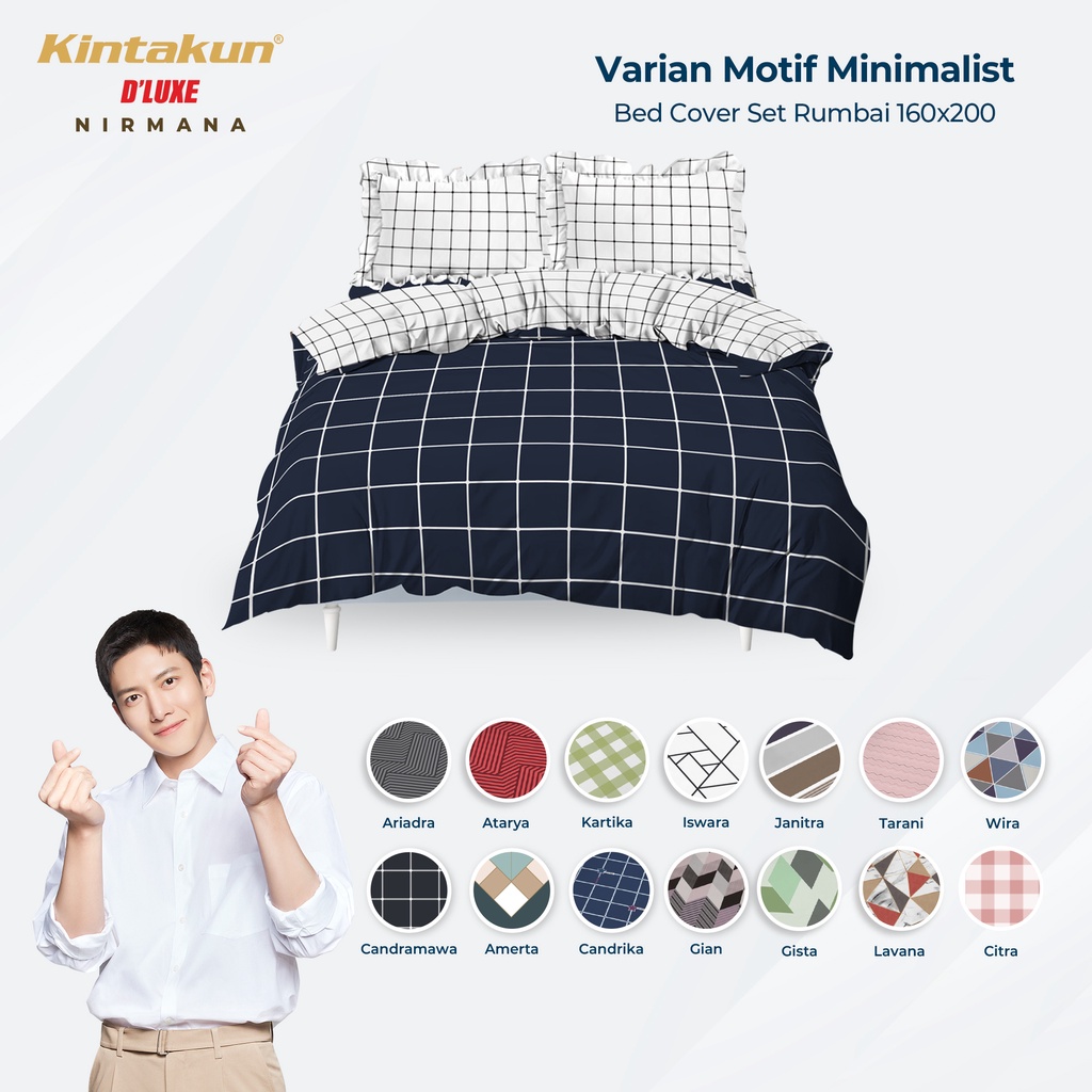 Jual Kintakun Bed Cover Set 160 Queen Minimalis Dluxe Nirmana