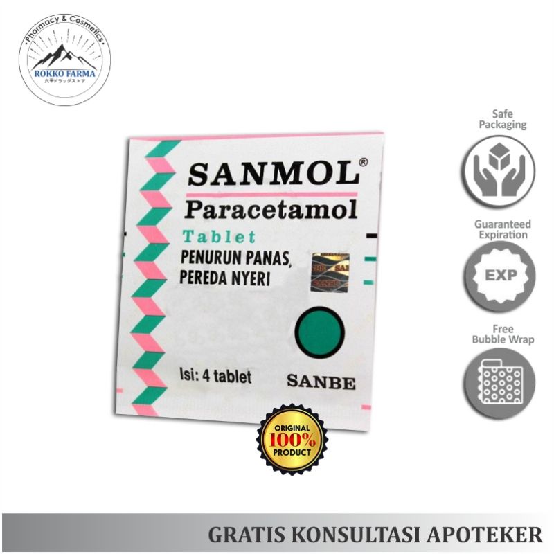 Jual Sanmol Paracetamol Mg Strip Tablet Shopee Indonesia