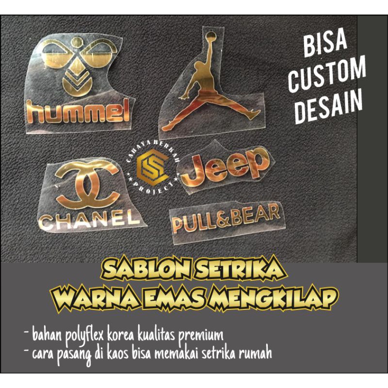 Jual Sablon Setrika Sablon Custom Kata Sablon Polyflex Satuan Sablon