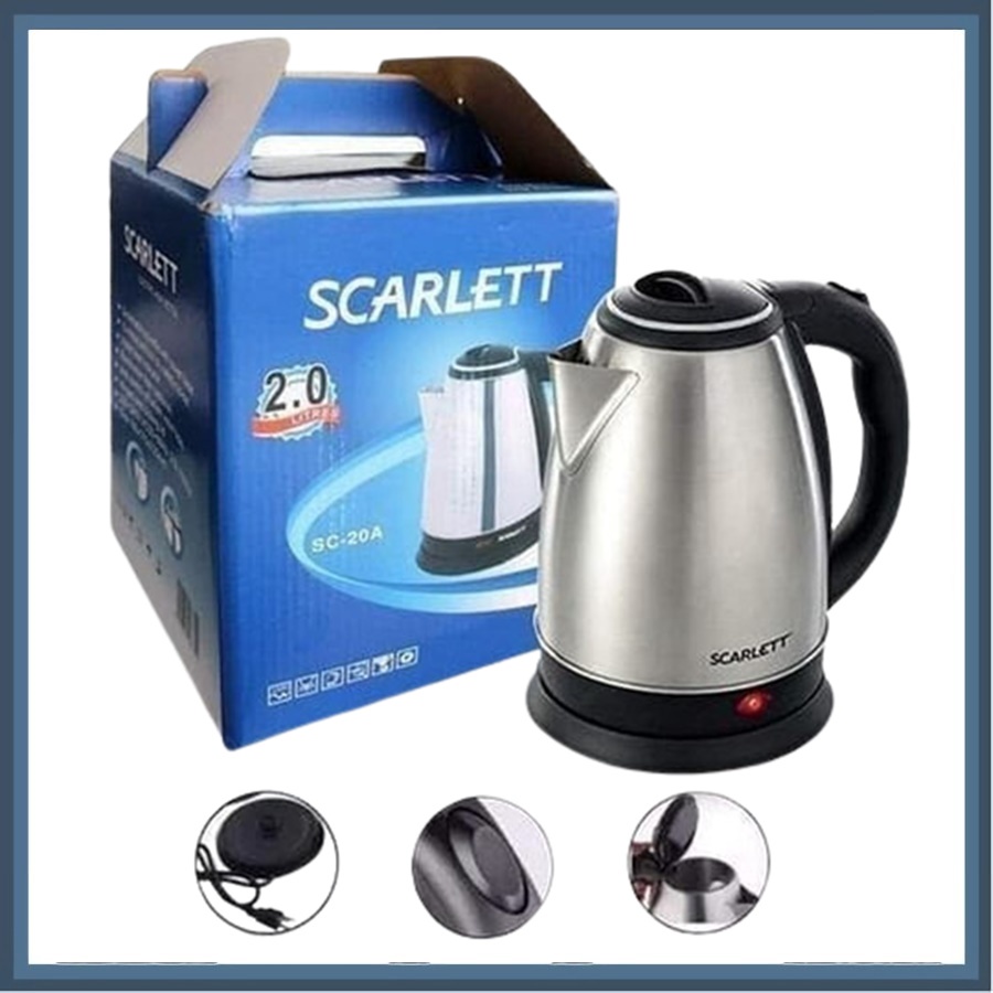 Jual Teko Listrik Pemanas Air Kettle Electric Scarlett 2L Shopee