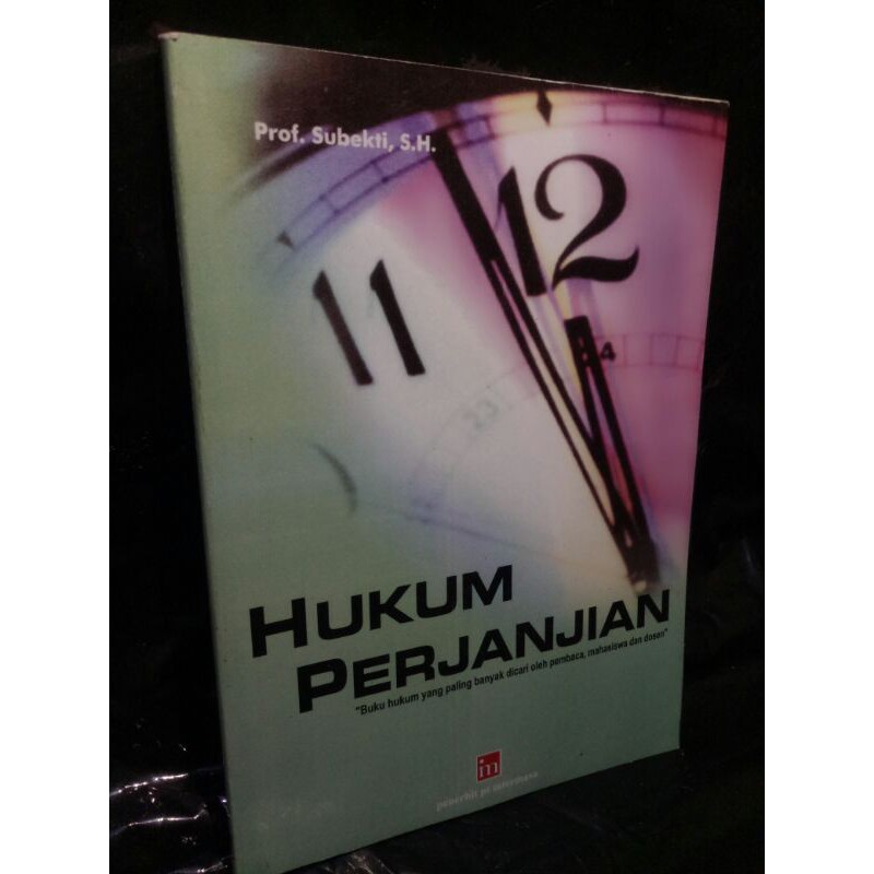 Jual Hukum Perjanjian By Prof Subekti Shopee Indonesia