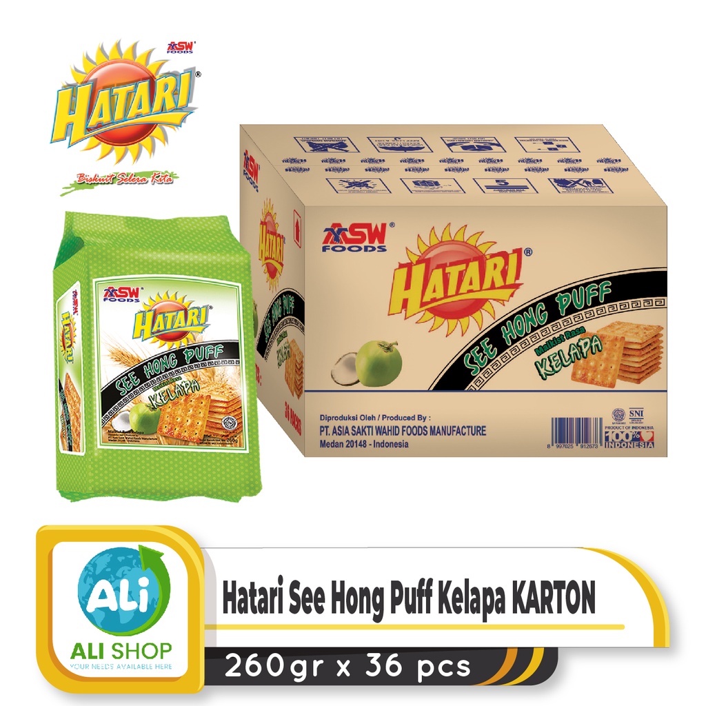 Jual Hatari See Hong Puff Kelapa 260 Gram KARTON Dus Cocok Untuk