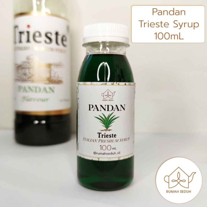 Jual 100mL Sirup Pandan Merk Trieste Pandan Italian Premium Syrup