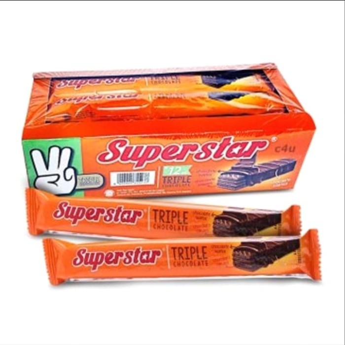 Jual Superstar Wafer Triple Coklat G Isi Pcs Shopee Indonesia