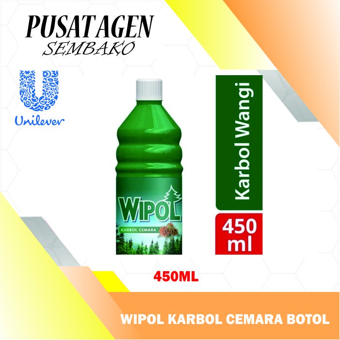 Jual WIPOL KARBOL CEMARA BOTOL 450 ML SABUN CAIRAN DISINFEKTAN