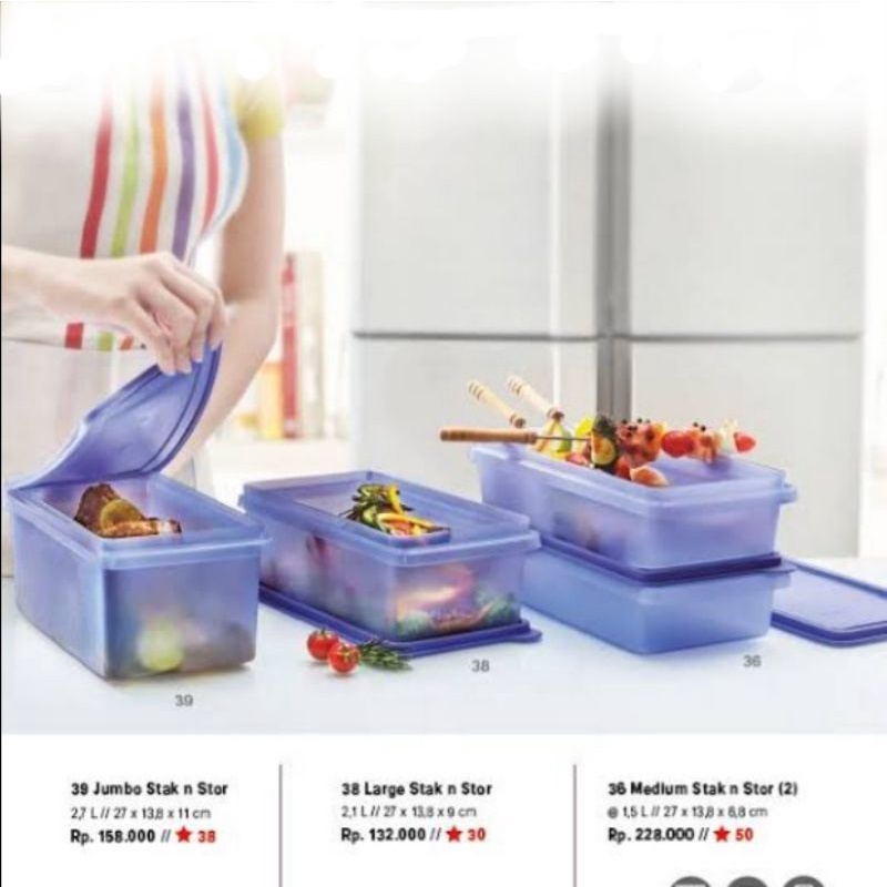 Jual Stor N Stak Ungu Wadah Untuk Dikulkas By Tupperware Indonesia