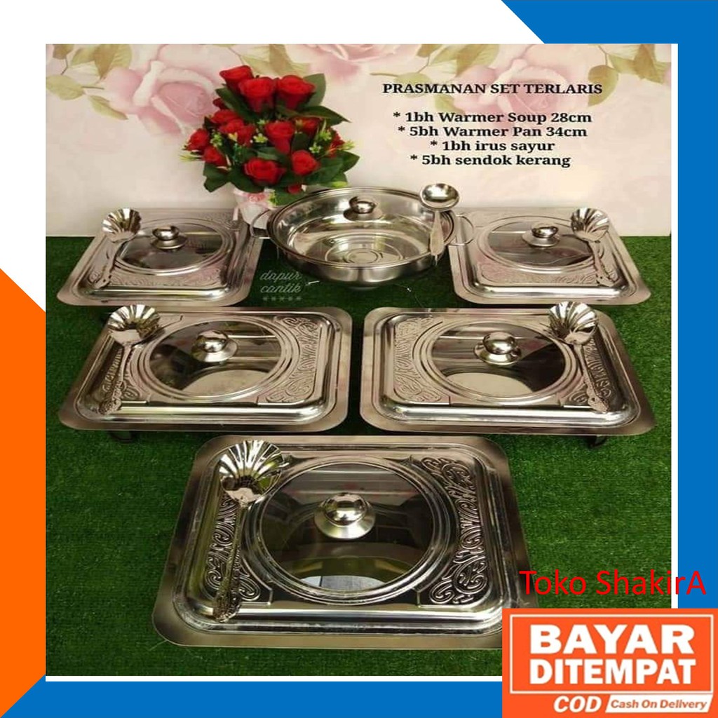 Jual Prasmanan Set Kombinasi Stainless Steel Wadah Sayur Perasmanan