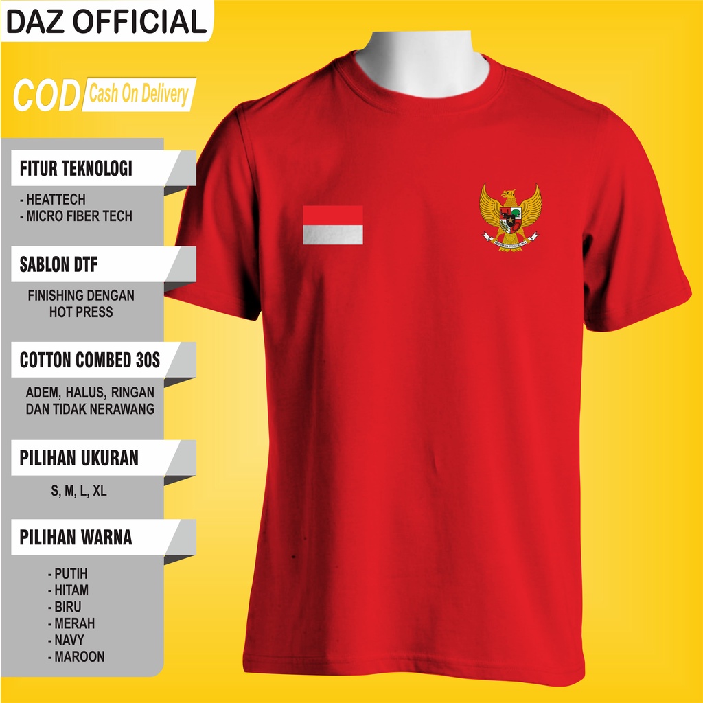 Jual Kaos Dtf Logo Garuda Bendera Hut Ri Agustus