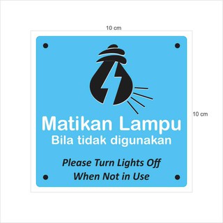 Jual STIKER MATIKAN LAMPU BILA TIDAK DIGUNAKAN Shopee Indonesia